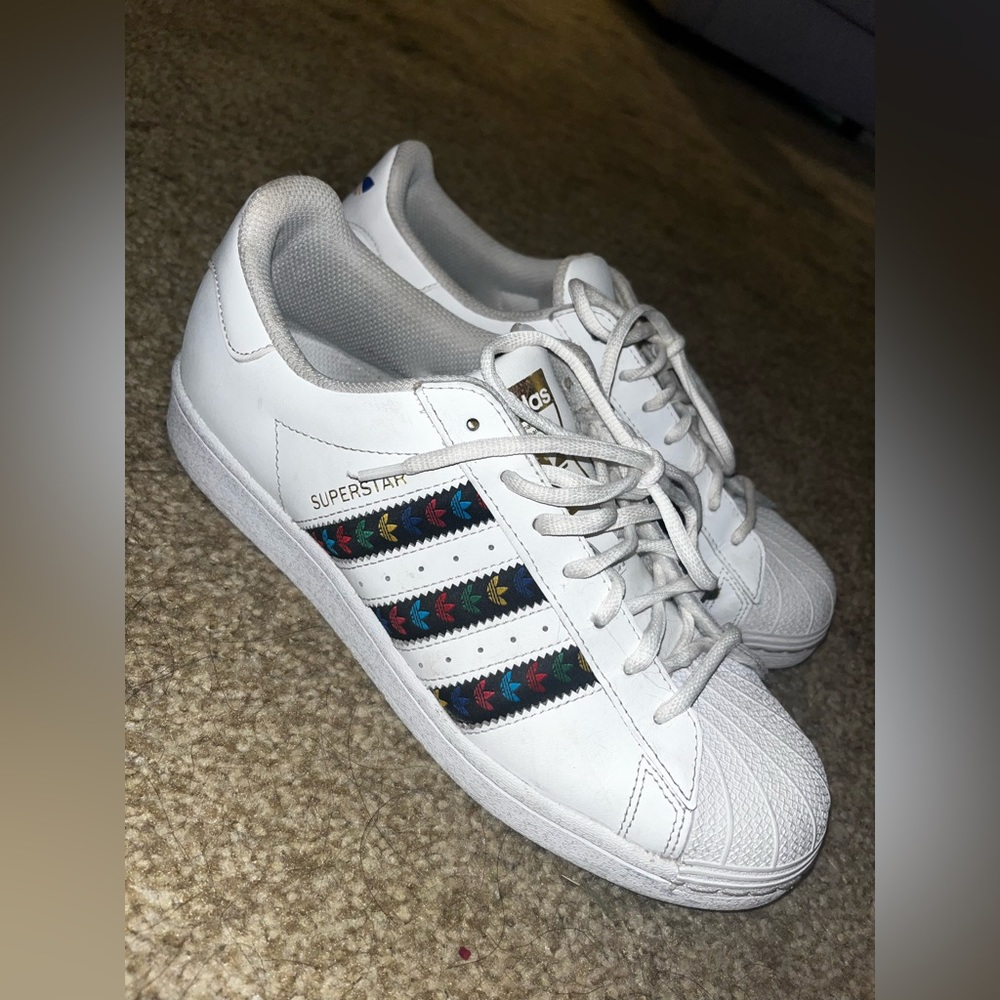 Vintage Adidas Originals Superstar Low Top Casual Shoes White FZ0059.